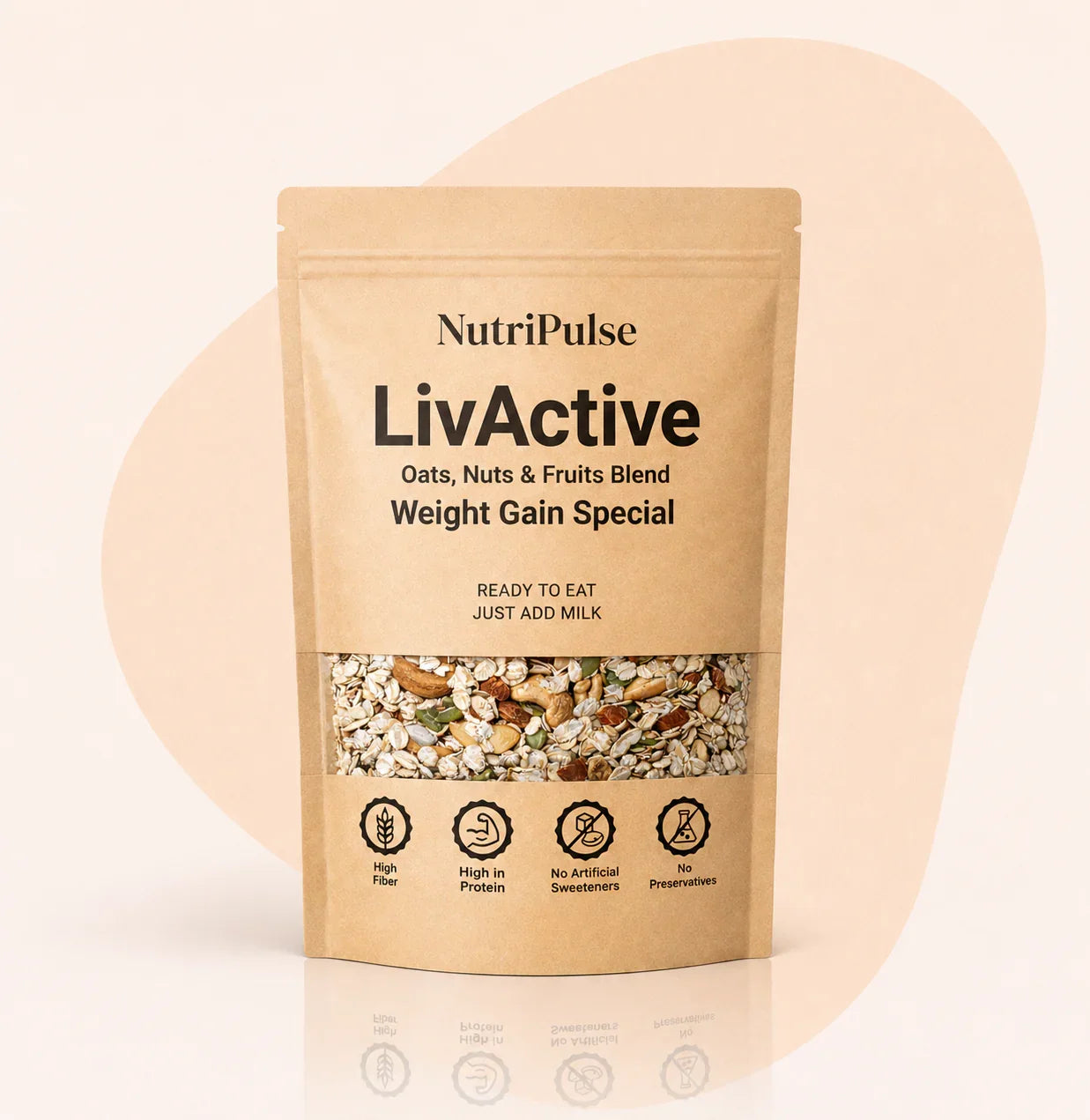 NutriPulse Oats With Nuts – Weight Gain Special Breakfast Mix