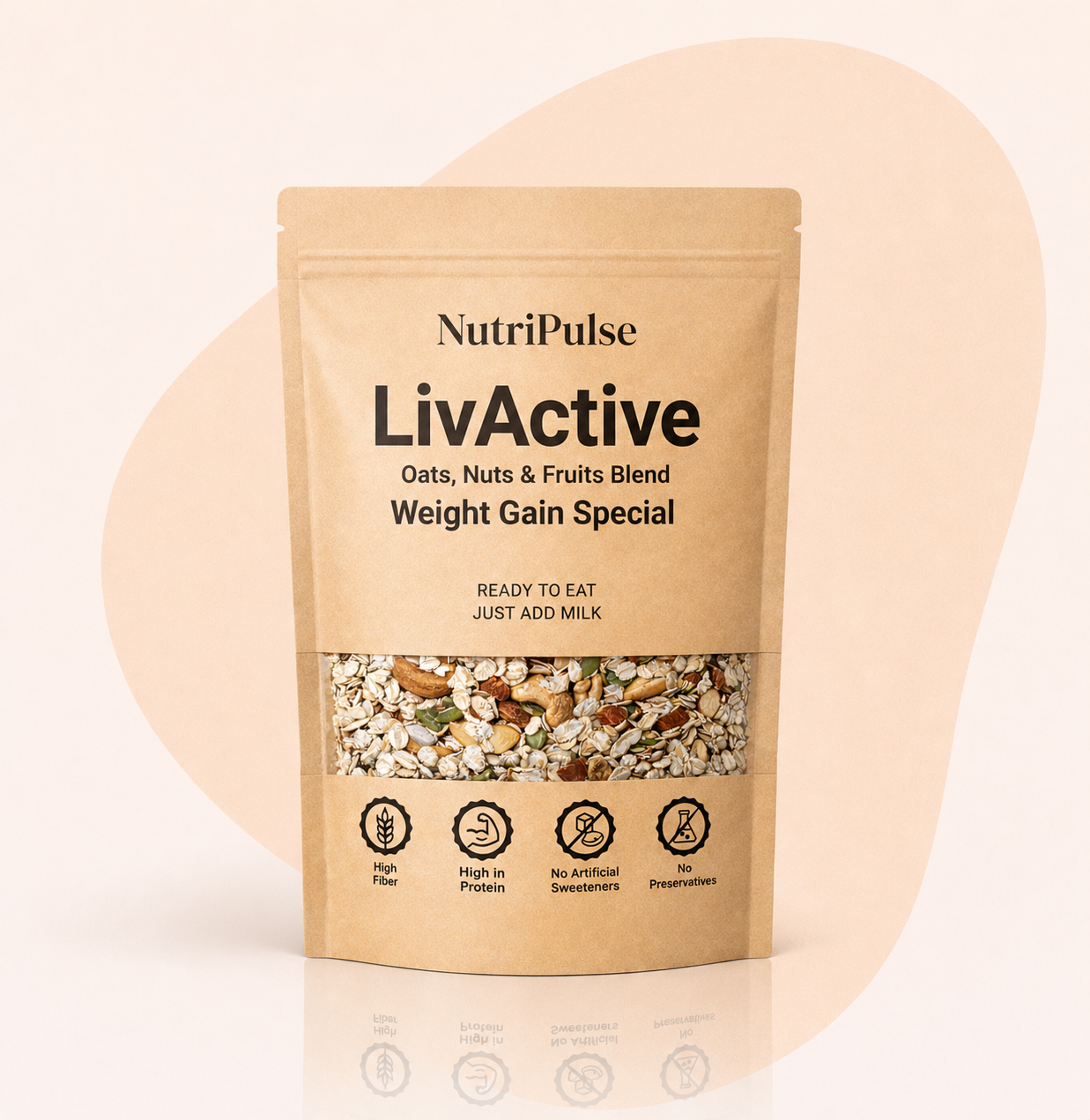 NutriPulse Oats With Nuts – Weight Gain Special Breakfast Mix