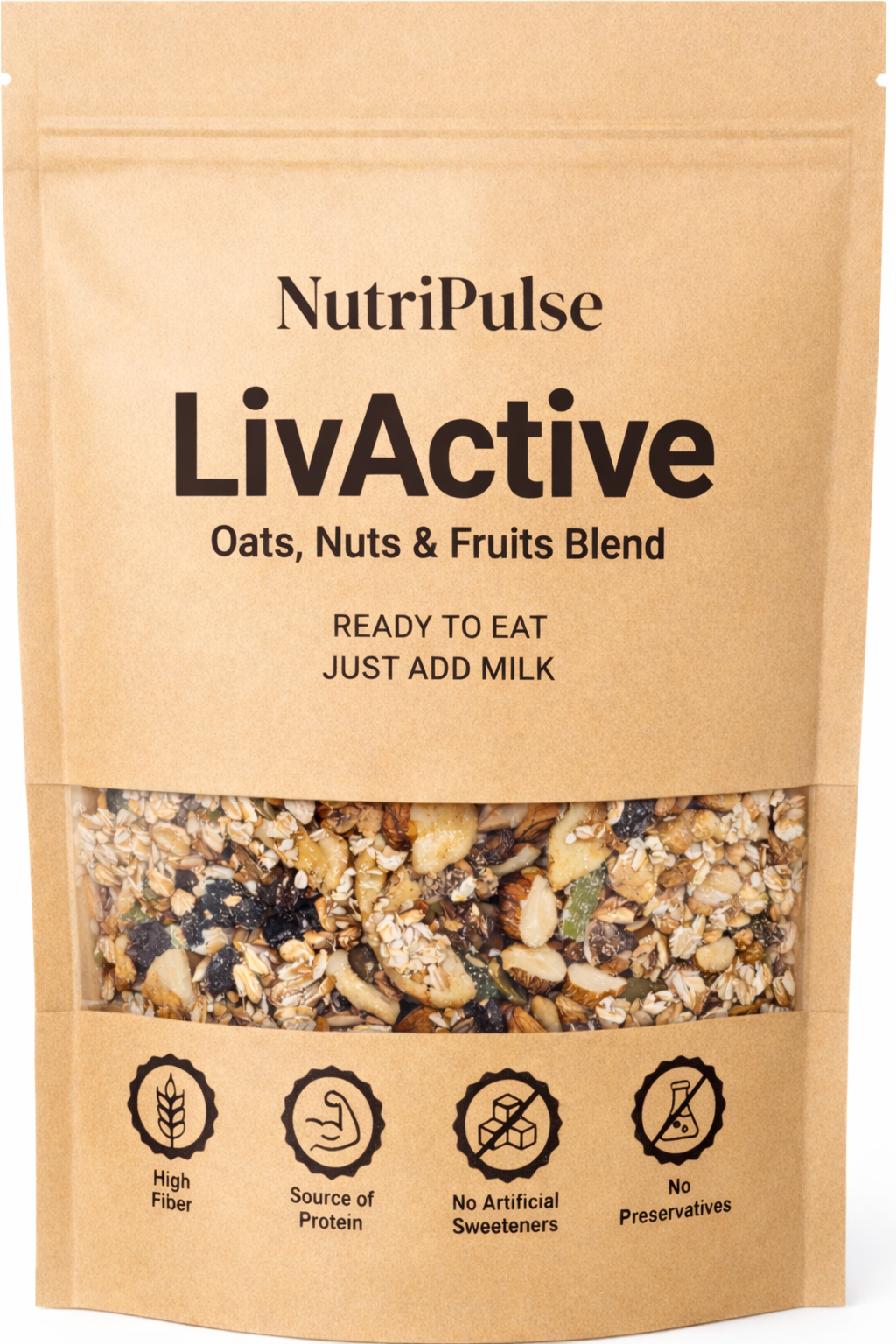 NutriPulse Oats With Nuts – Classic Breakfast Mix